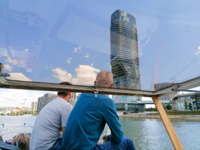 Belgrad von der Save und der Donau an einer Bootsfahrt mit der Gruppe aus Österreich