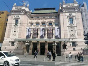 Das Nationaltheater in Belgrad Altstadt.